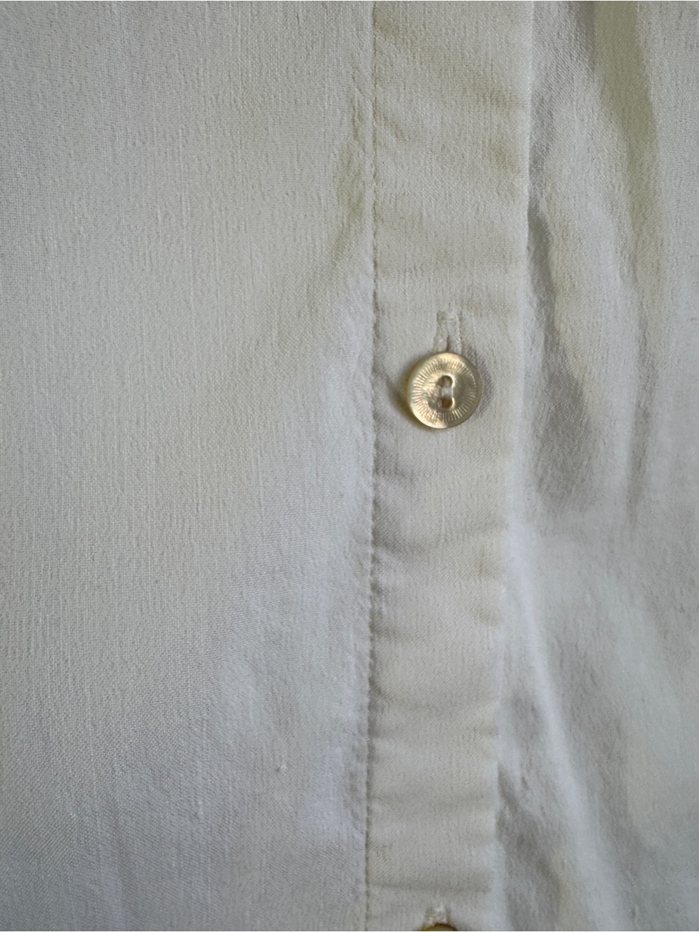 Eileen Fisher Linen Blend White Button Front Blouse Medium Quiet Luxury - Picture 7 of 14